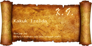 Kakuk Izolda névjegykártya